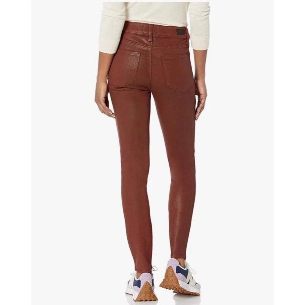 PAIGE Hoxton Coated High Waist Ankle Skinny Jeans NWT Size 23 - Picture 3 of 12
